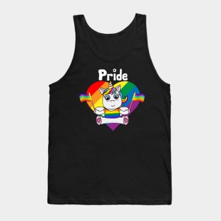 Pride Unicorn LGBT Flag Gay Pride Awareness Tank Top